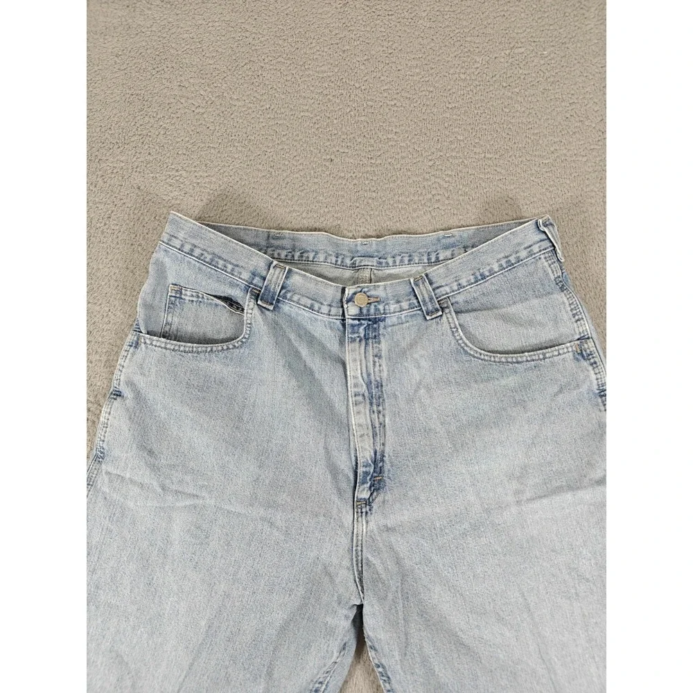 Vintage Wrangler Rugged‎ Wear Shorts Mens 38 Light Wash Carpenter Denim 90s